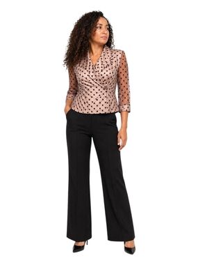 Vintage Polka Dot Sheer Blouse | Tradition Brand | Women’s Medium Wrap Style Top